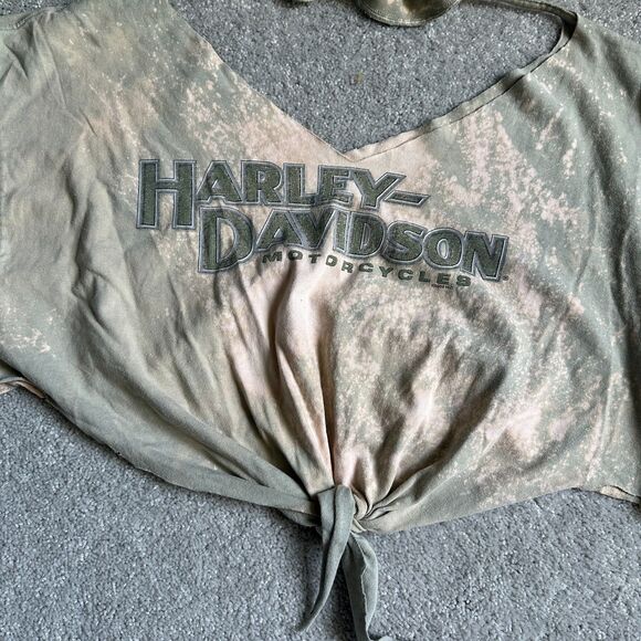HARLEY-DAVIDSON MOTORCYCLE WOMENS VINTAGE OVERSIZED SHIRT BY THE VINTAGE TWIN - Picture 3 of 10